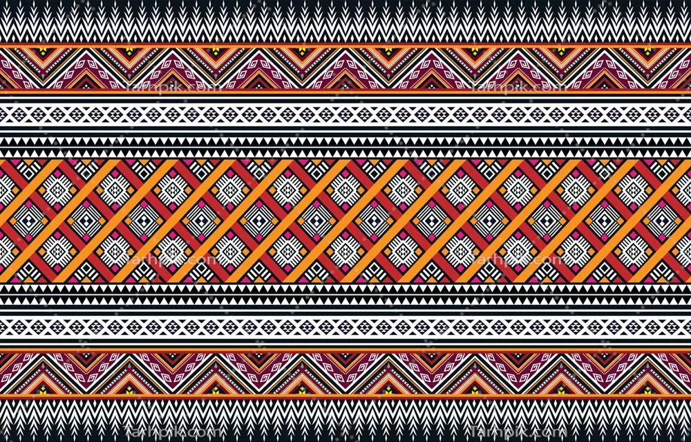 وکتور پسزمینه الگوهای قومی با طرحهای سنتی و متنوع بدون درز
