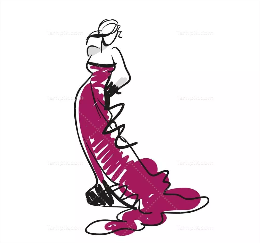 طرح های وکتور مد لباس شب: الهام بخش برای فصل های مختلف