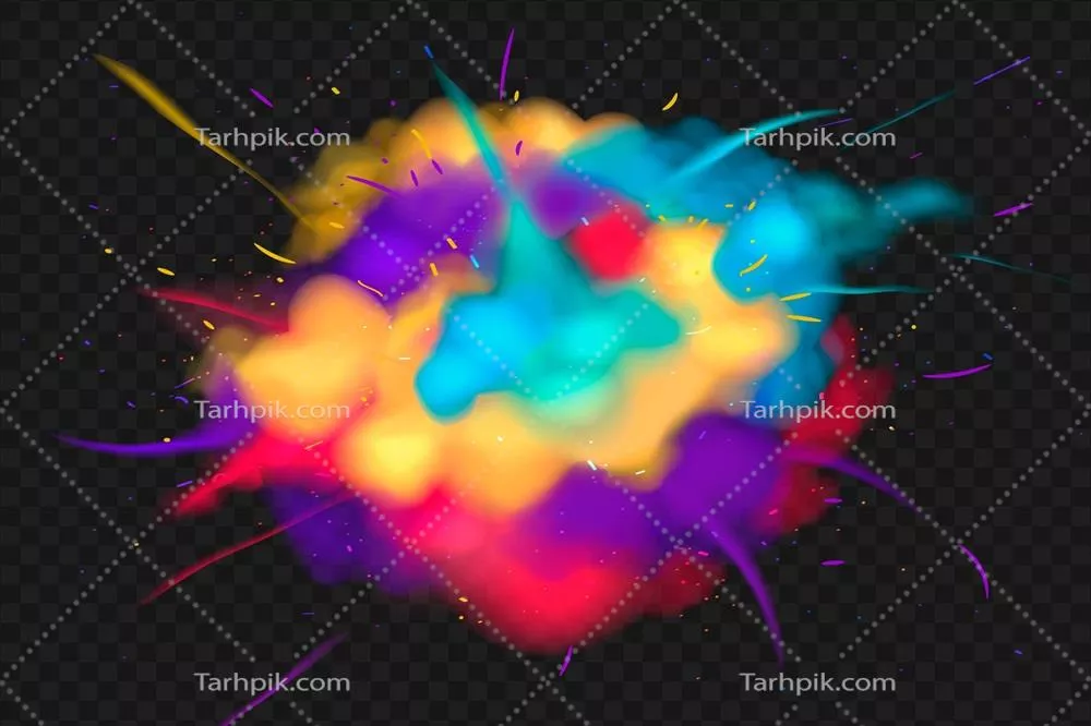 بوم زدن و انفجارهای رنگین در جشنواره هولی - طراحی وکتور