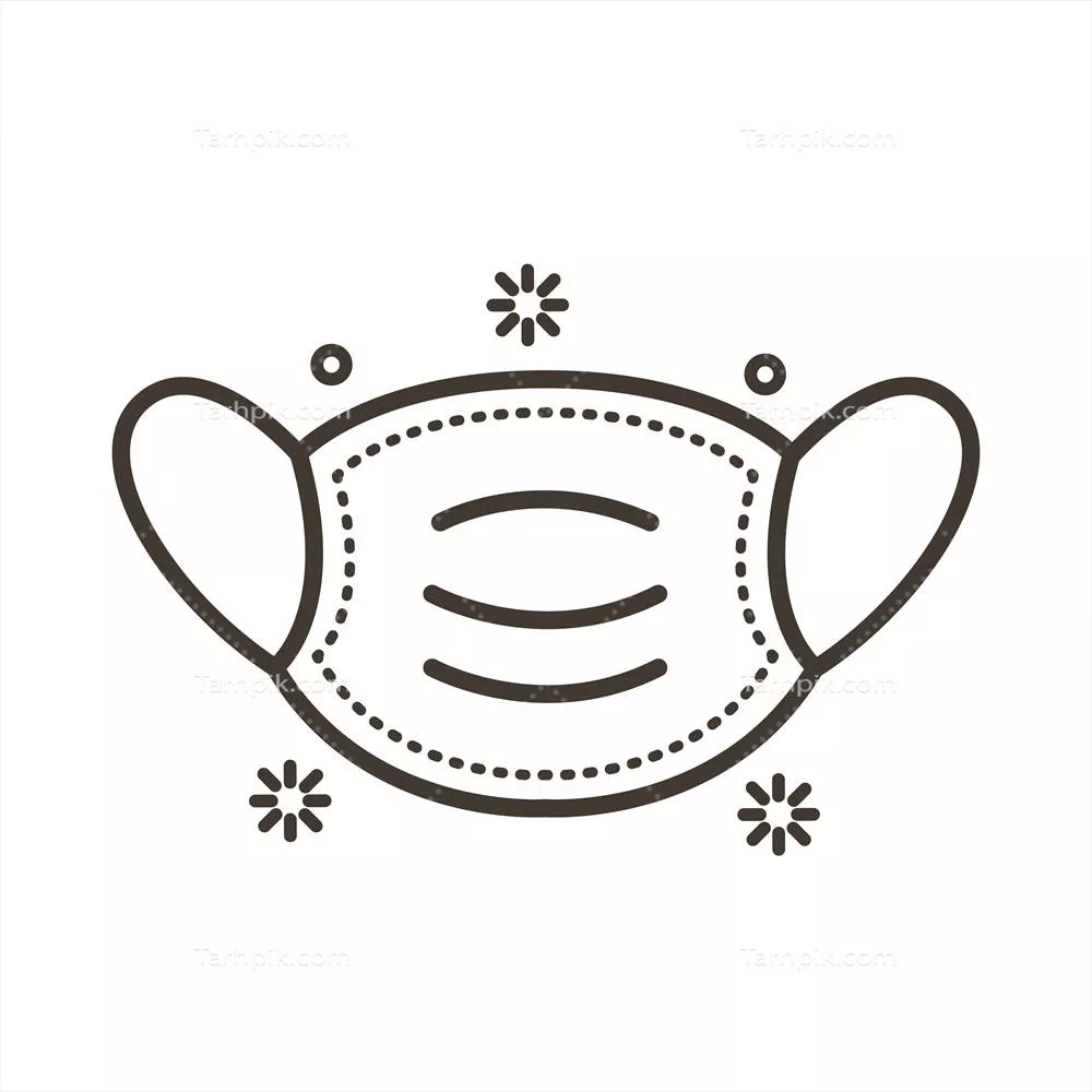 طراحی و تصویرسازی وکتور از لوازم جانبی ماسک صورت به سبک مدرن
