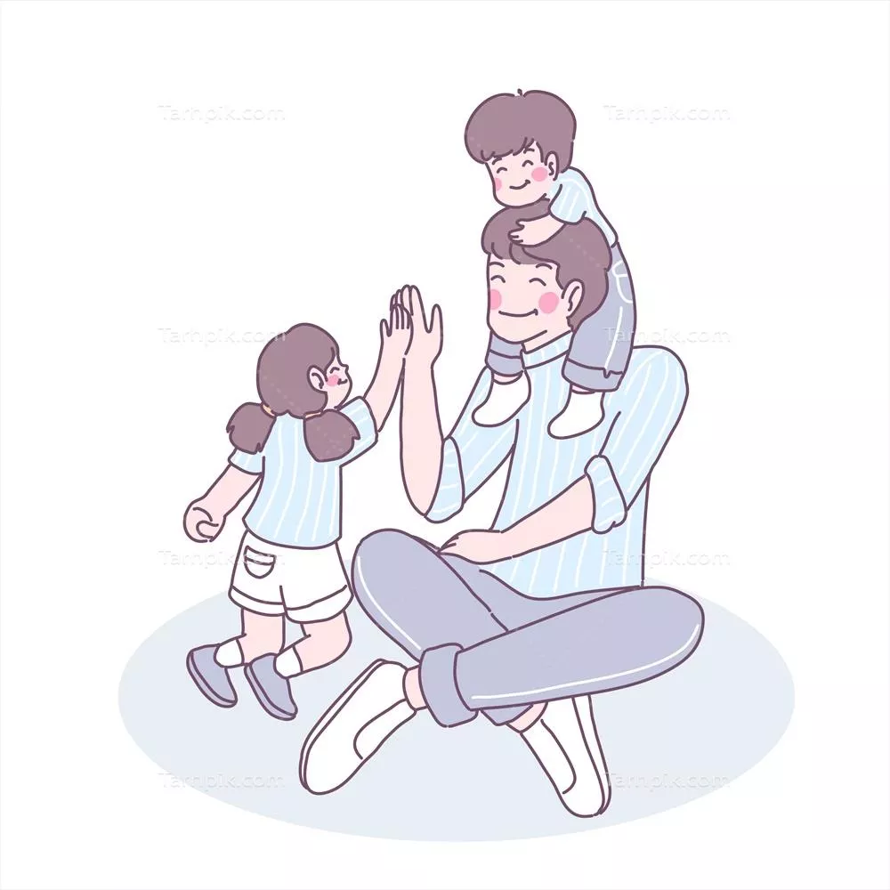 خانواده‌ها: زندگی مشترک، عشق و شادی در یک تصویر وکتور جذاب