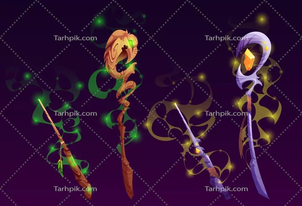 وکتور جادوهای خیالی: چوبدستیها و عصاهای جادوگری با تمرکز بر سکتورها