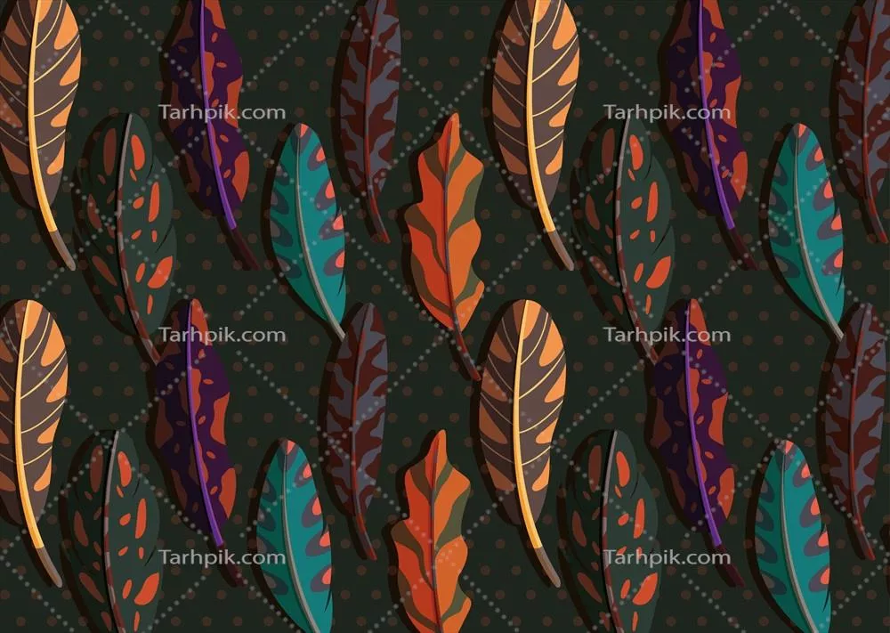 وکتور الگوی پر پر شده با سبک بوهو شیک و ظاهر کلاسیک و باوقار