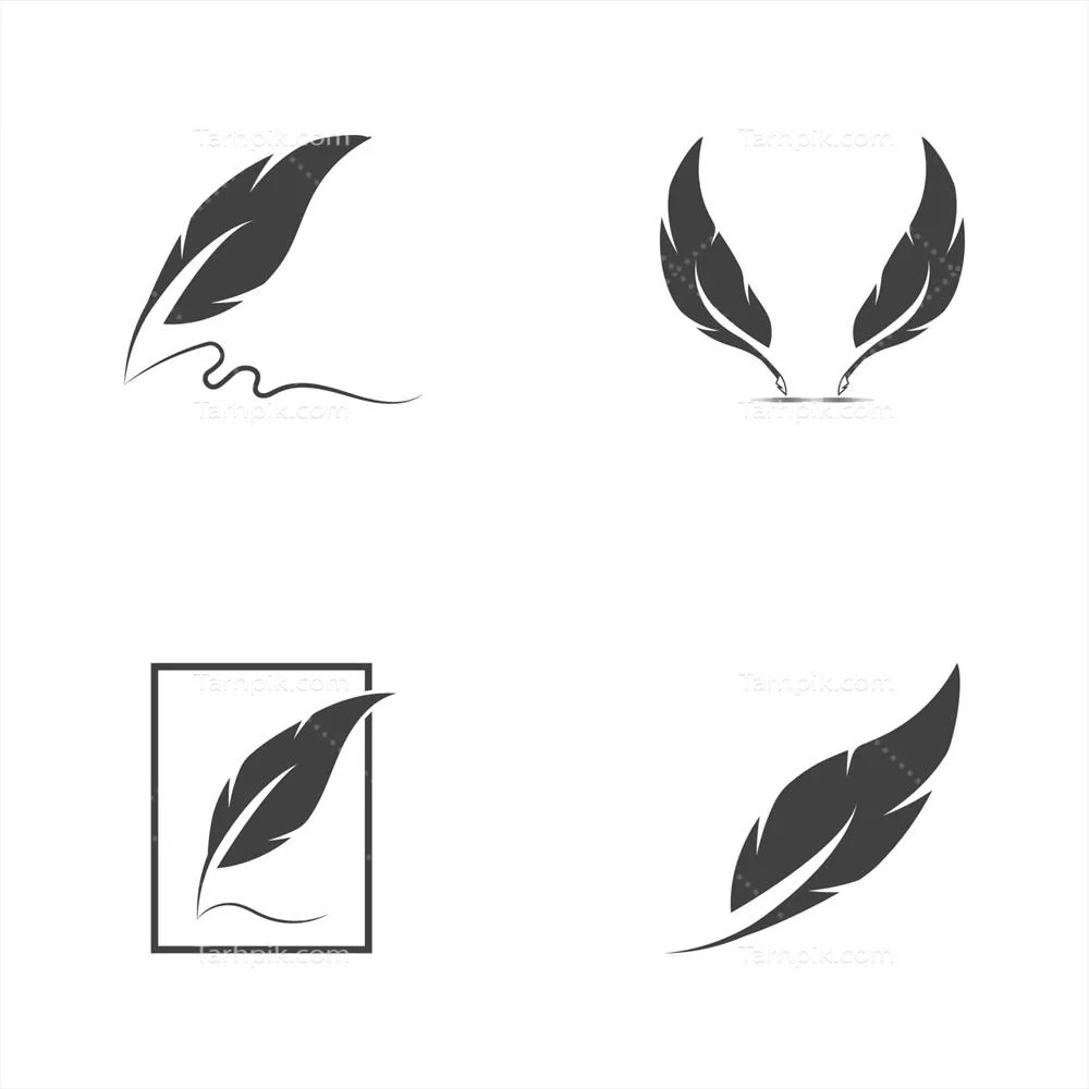 الگوی وکتوری لوگوی پر: خلاقیت و زیبایی در طراحی لوگوها