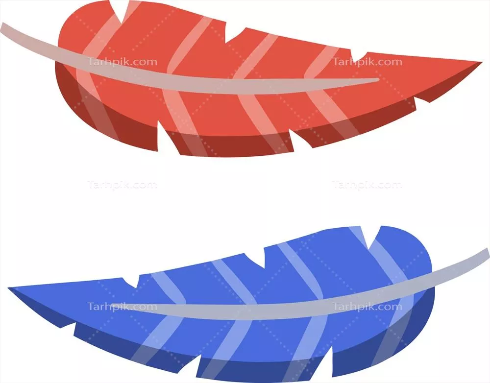 وکتور پرندهای زیبا با رنگهای قرمز و آبی: نماد طبیعت و حیات وحش