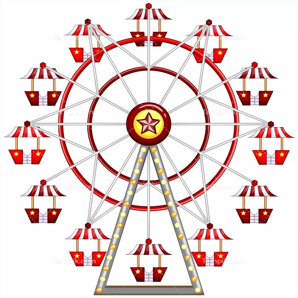 وکتور چرخ و فلک: طراحی گرافیکی و المان های تفریحی