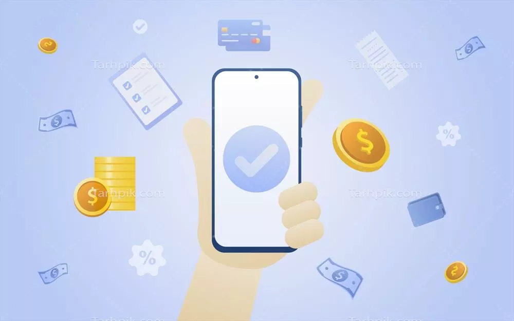 وکتور مفاهیم مدیریت مالی و سرمایهگذاری با طراحی فلت و مدرن