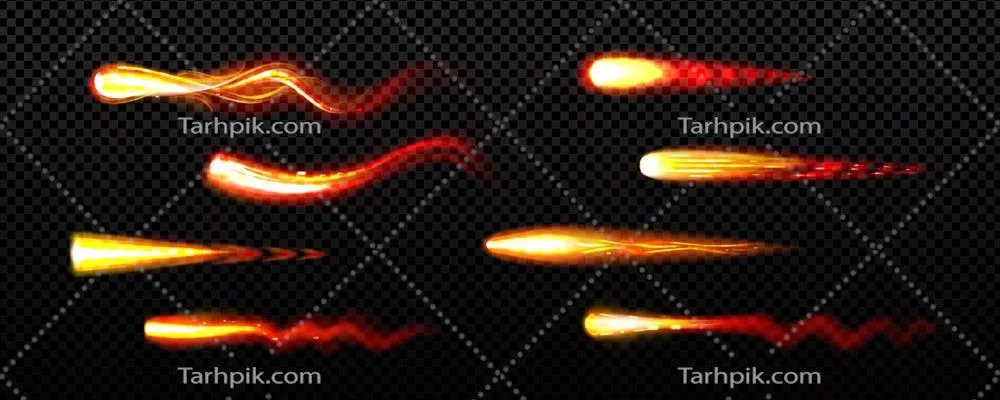 وکتور راههای آتشین: شهاپدراهای در حال پرواز و دنبالههای درخشان