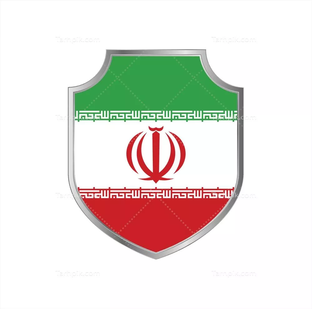 وکتور پرچم ایران با قاب فلزی و طراحی شکیل و منحصر به فرد