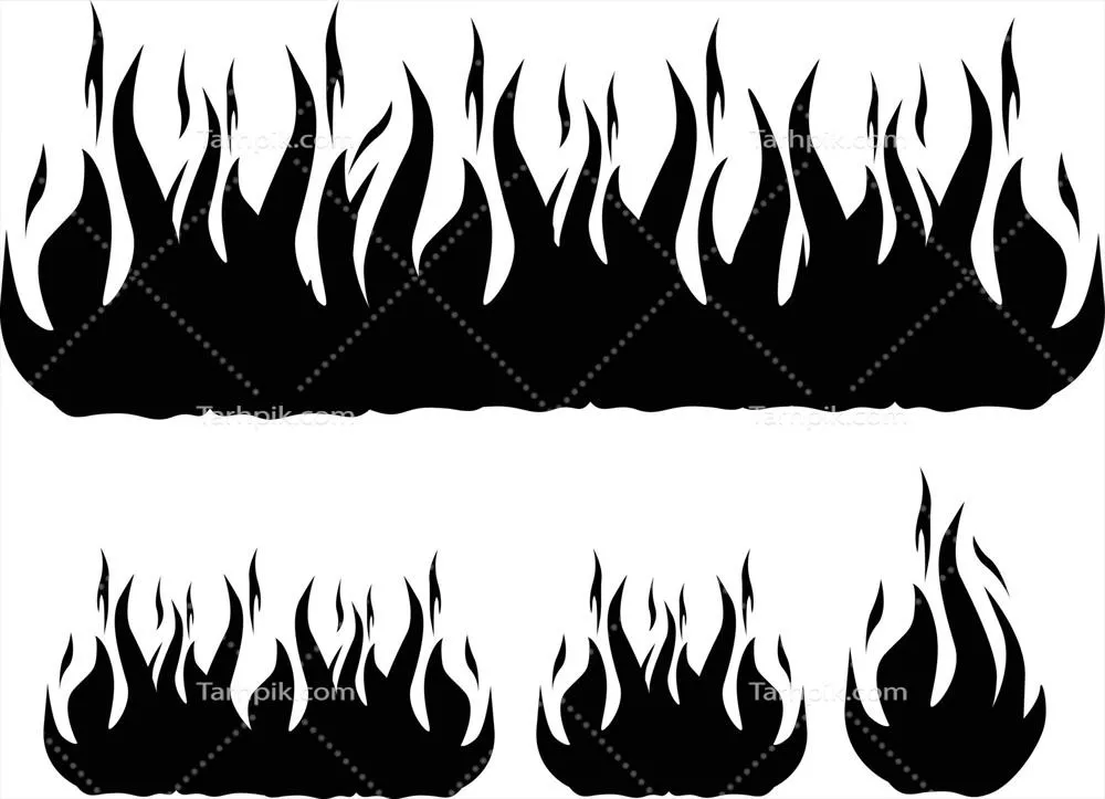 تصاویر وکتور شعله و آتش: تجسم حرارت و سوختن به صورت گرافیکی