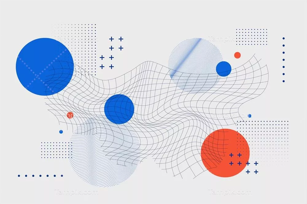 پس‌زمینه مسطح، انتزاعی و سیم‌کشی شده با فرمت وکتور