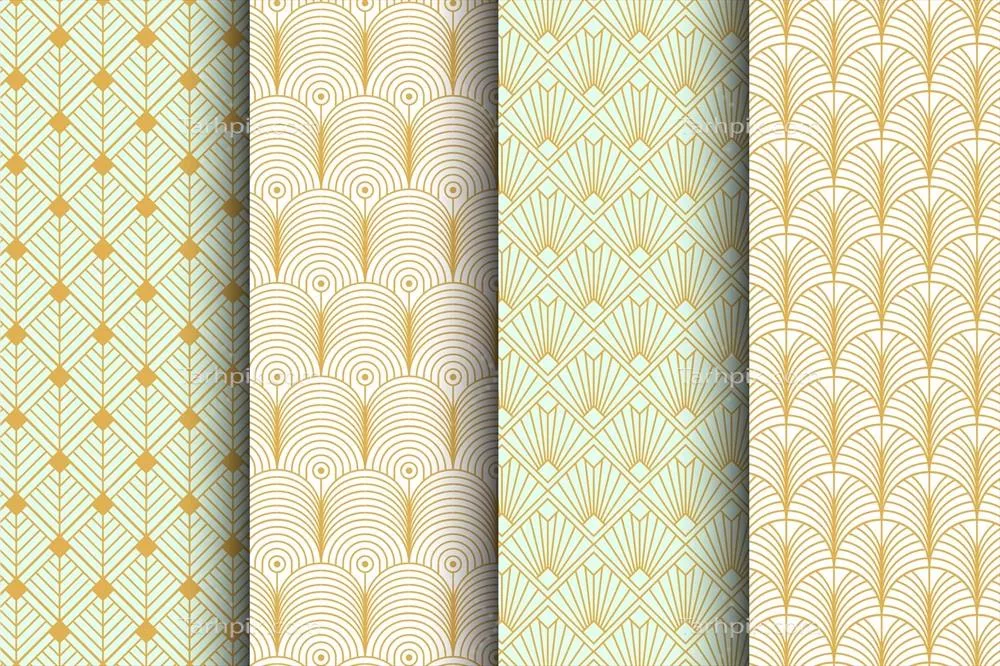 مجموعه الگوهای هنری دکویی فلت با طرح های وکتوری منحصر به فرد