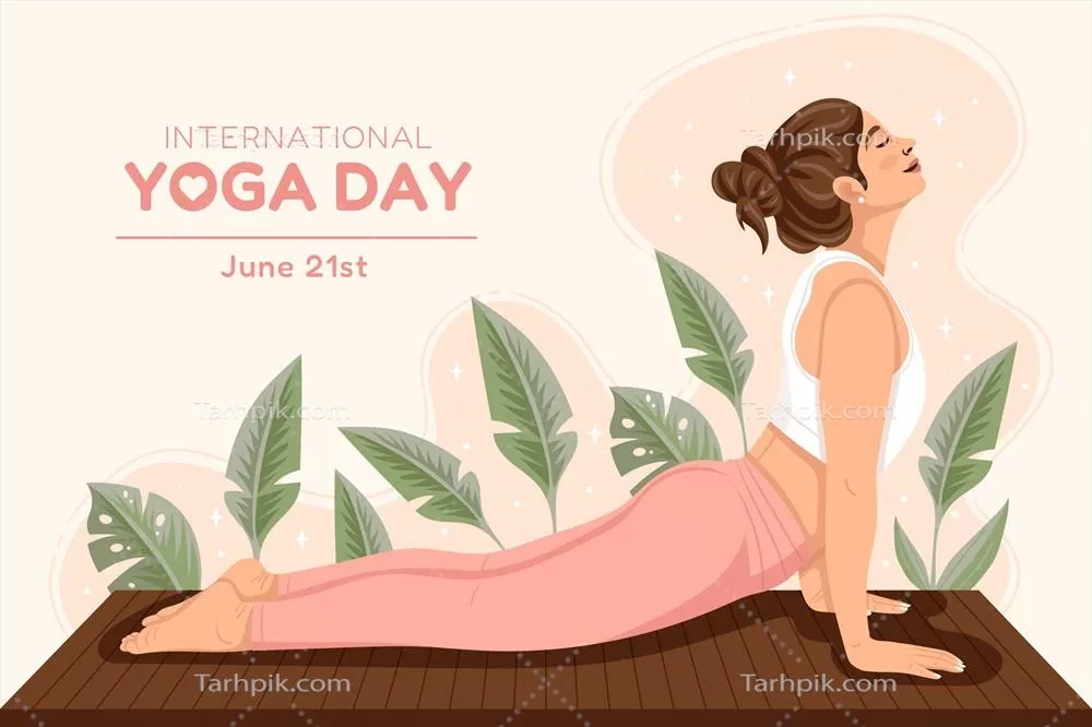 طراحی تخت پسزمینه برای جشن روز جهانی یوگا با وکتور زیبا