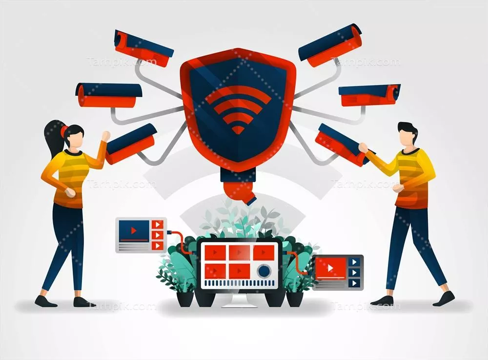 وکتور دوربینهای امنیتی با کاراکتر ثابت: مراقبت حداکثری از امنیت دادهها در صنعت امنیت