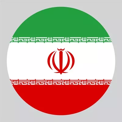 وکتور تصویر افقی دایرهای شکل از پرچم ایران با طراحی زیبا