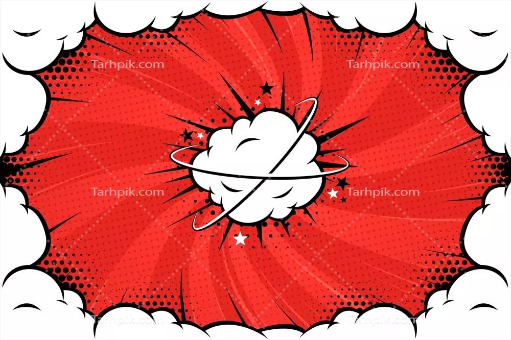 پسزمینه وکتور به سبک کمیک با طراحی مسطح و سه بعدی