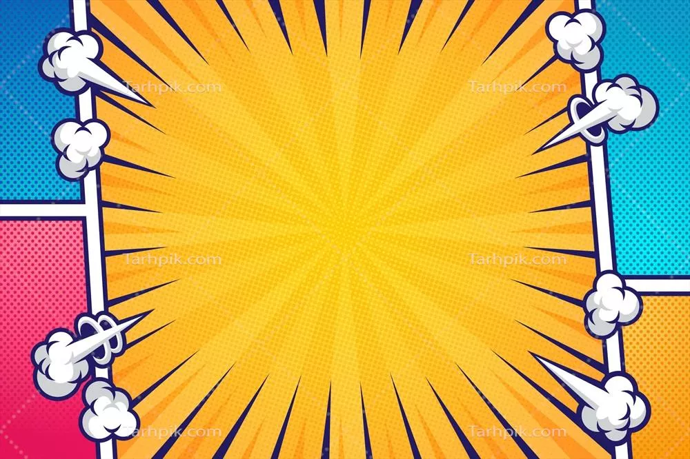 پس‌زمینه تخت در سبک کمیک با فضای خالی و وکتور مناسب برای طراحی