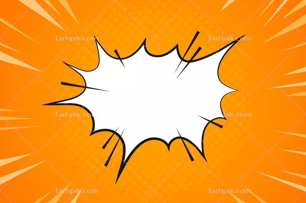 پس‌زمینه کامیک تخت با حباب گفتار و طراحی وکتور جذاب