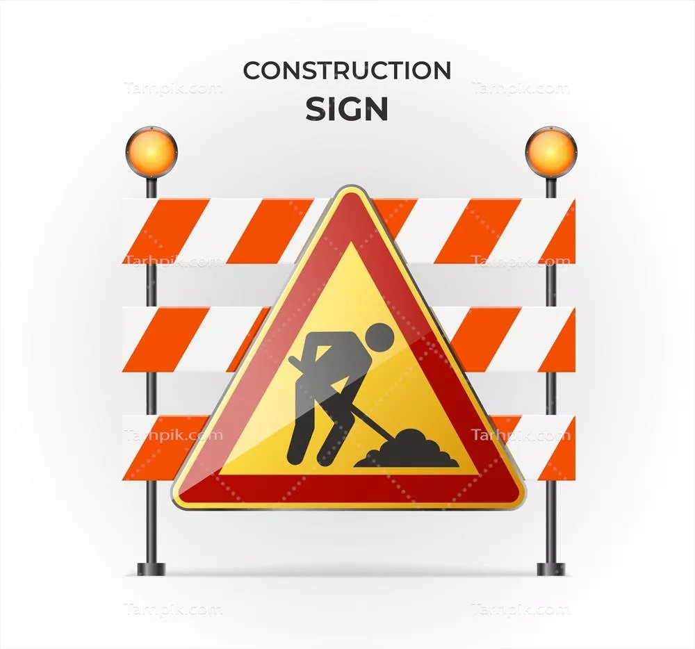 زمینه وکتوری تابلو ساختوساز با طراحی تخت و مدرن