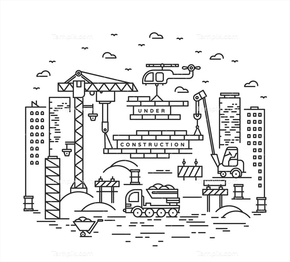 قالب طراحی مسکونی سه بعدی مسطح با فرمت وکتور و کیفیت بالا