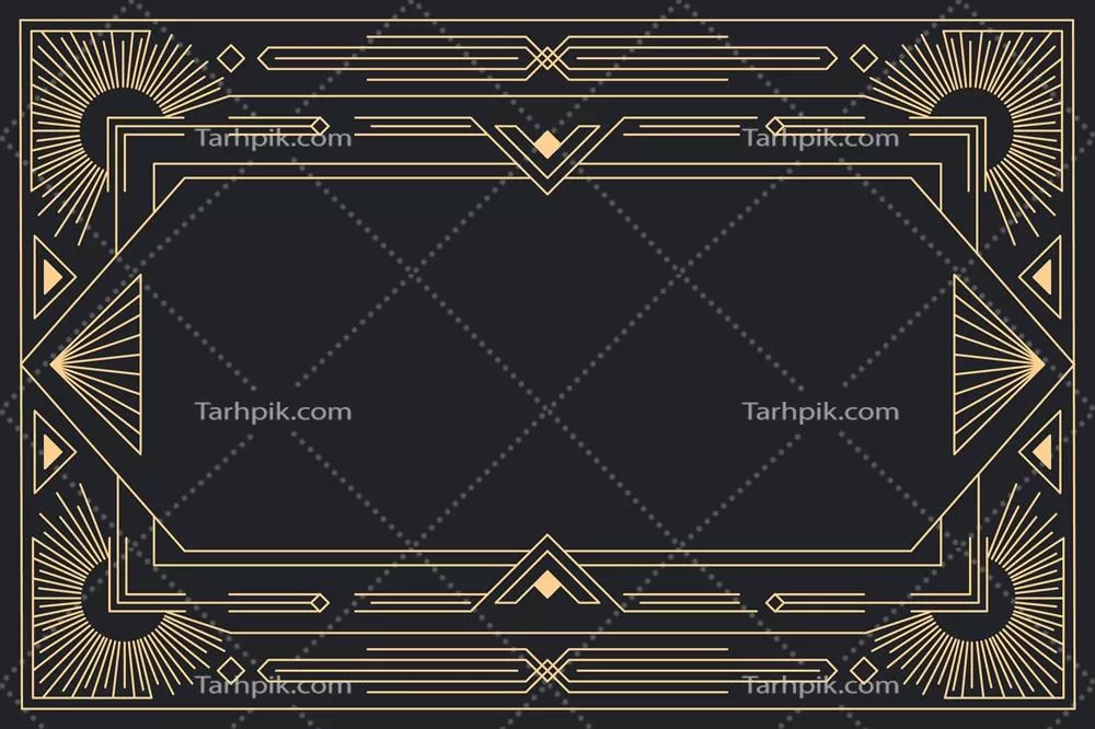 پس زمینه وکتور طراحی مسطح به سبک آرت دکو با جزئیات زیبا