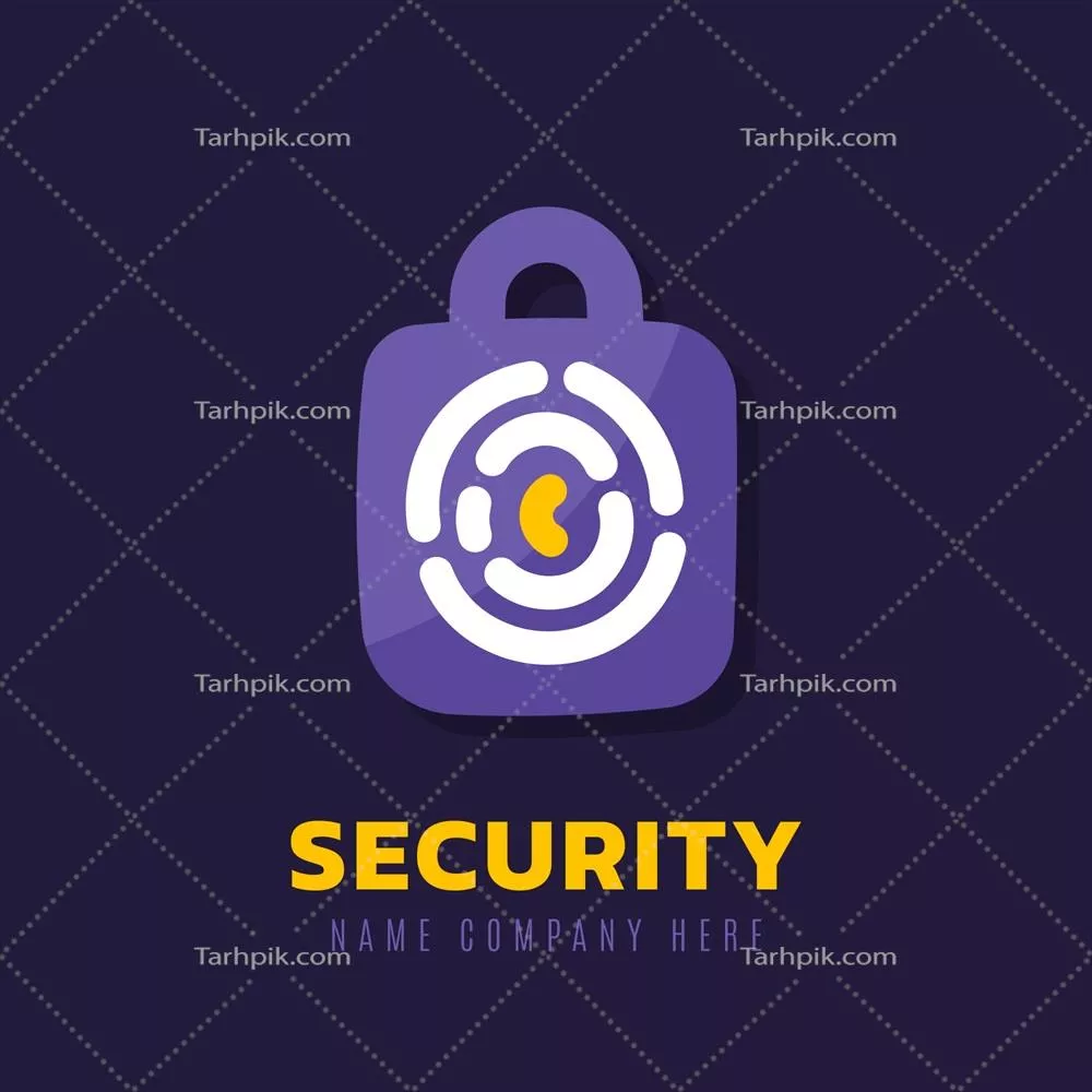 الگو طراحی لوگوی اثر انگشت به سبک فلت - طرح وکتور حرفه‌ای