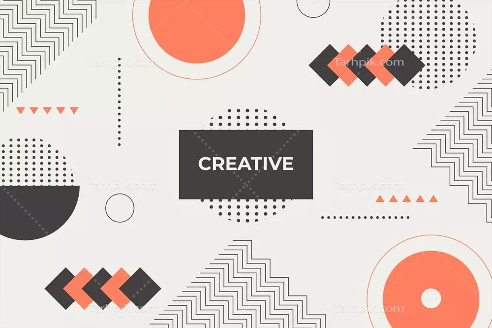 پس‌زمینه وکتور شکل‌های هندسی صاف مدرن و رنگارنگ