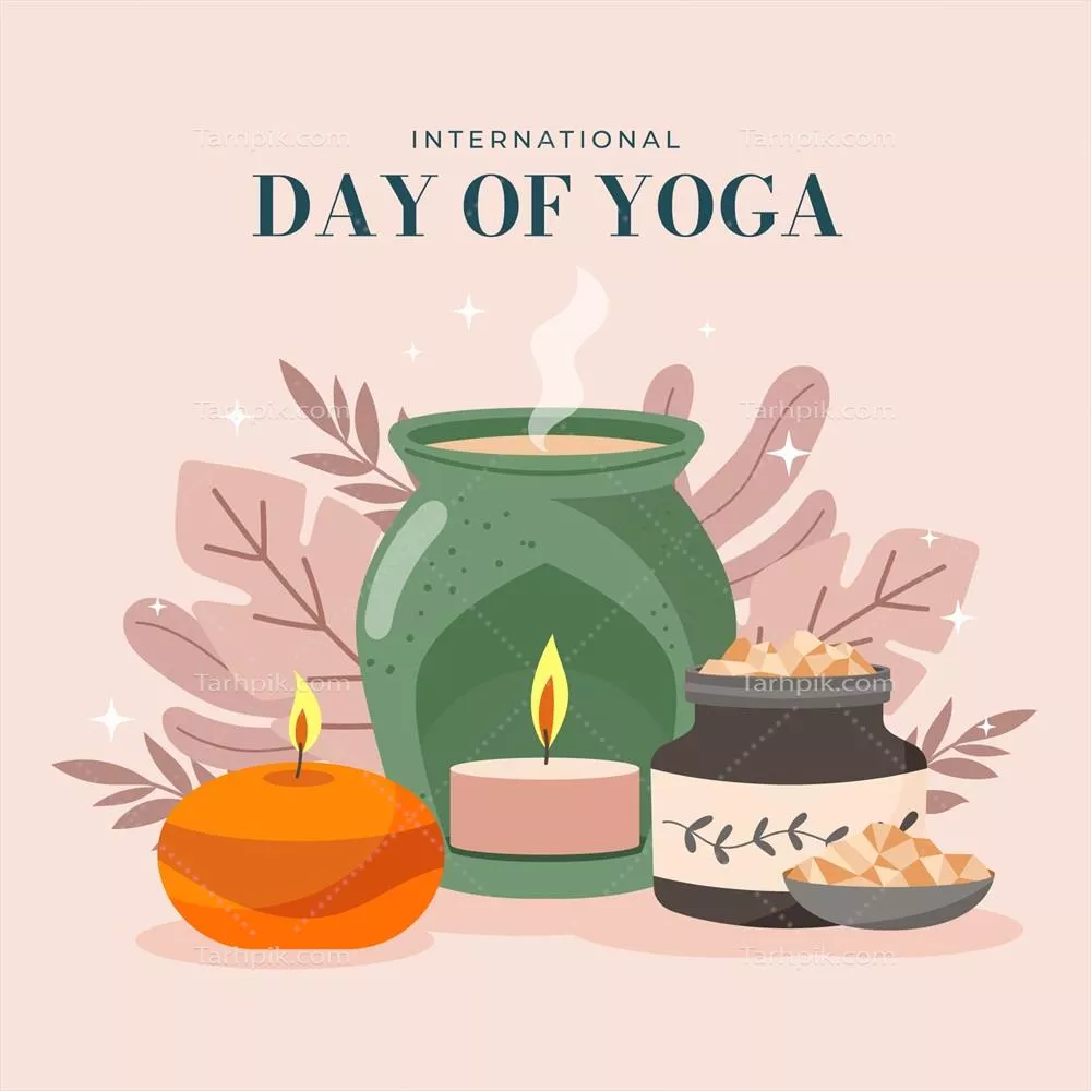 تصویر تخت جشن روز جهانی یوگا: طراحی وکتور جذاب و بینالمللی