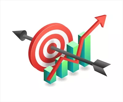 وکتور تصویرسازی ایزومتریک فلت برای نمایه موفقیت در کسب و کار
