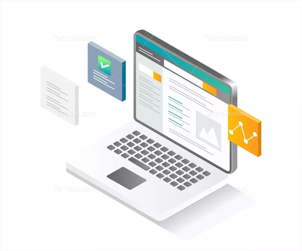 وکتور رسم مسطح ایزومتریک: مفهوم رابط کاربری آسان و کاربرپسند