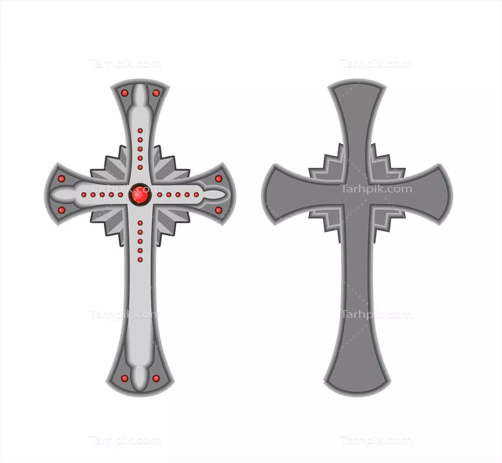 وکتور الگوی متقاطع تزئینی به صورت دو بعدی و تخت با طراحی مدرن