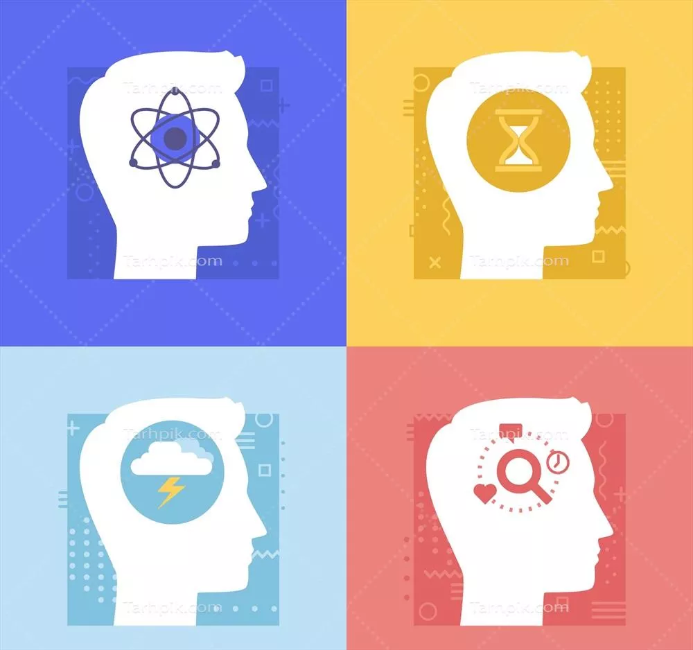 تصویر مفهومی طراحی شده با تفکر مسطح در قالب وکتور