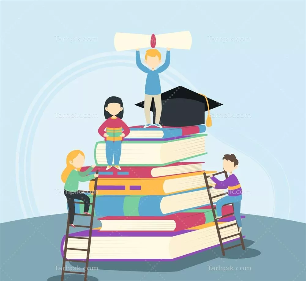 طرح وکتور پسزمینه دانشگاهی مسطح و مدرن برای مقالات آموزشی