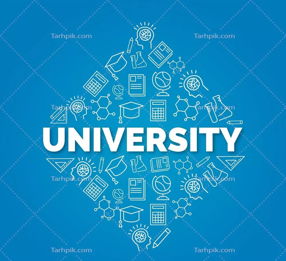طرح و پسزمینه وکتور دانشگاهی تخت و مدرن برای طراحیها و پروژهها