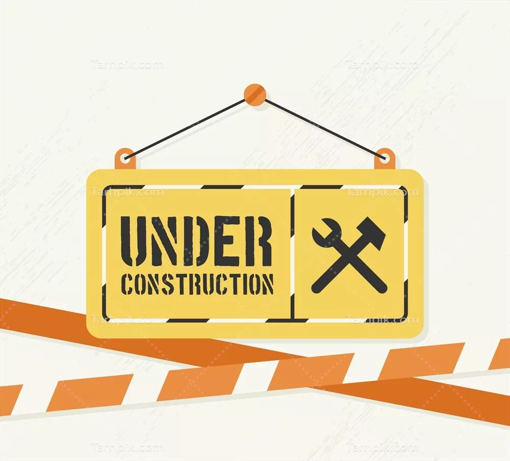 پس‌زمینه نشانه هشدار ساخت و ساز تخت و وکتور (4)