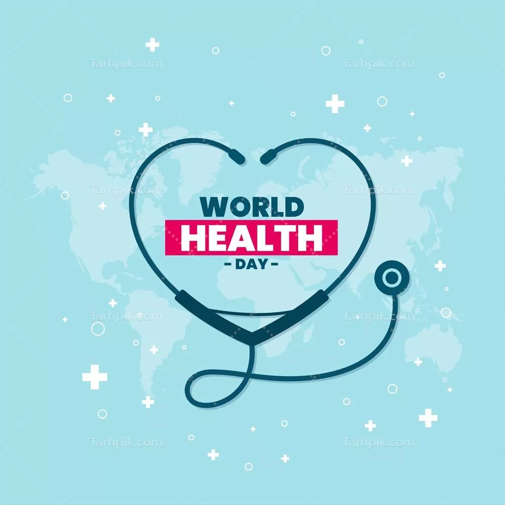 وکتور سالگرد روز جهانی سلامت: تصویر گرافیکی از جشنواره بهداشت عمومی