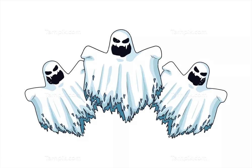 وکتور شخصیت های شبحی شناور برای جشن هالووین - آیکون های شگفت انگیز