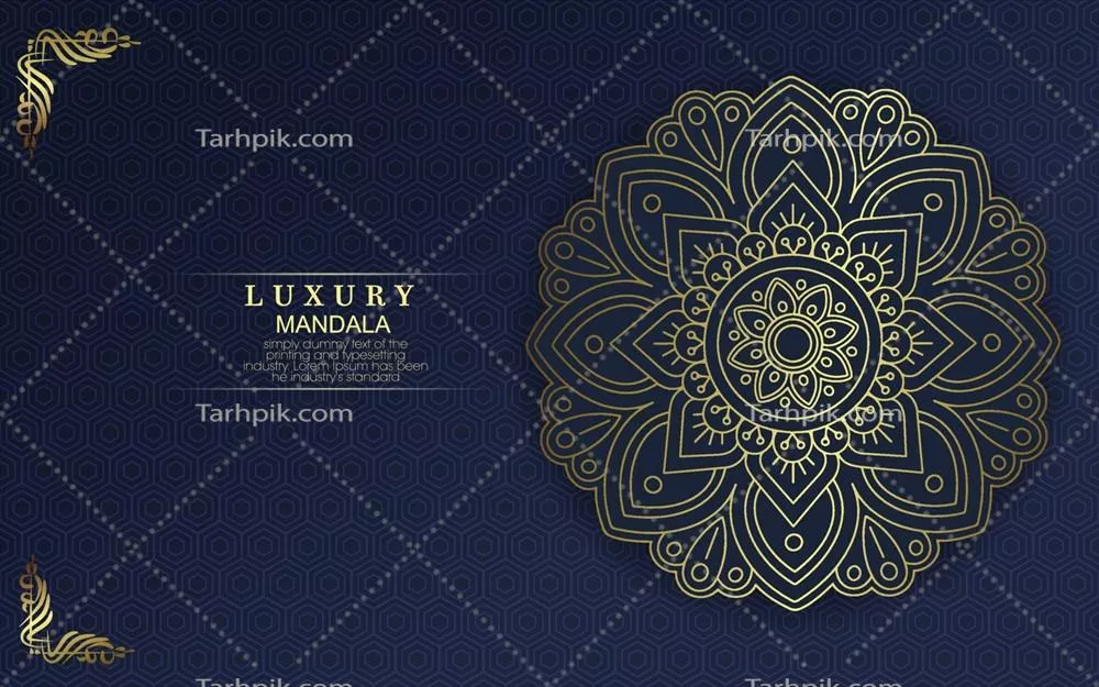 وکتور قاب پسزمینه لوکس و پریمیوم با طراحی گل و ماندالا و زینتی