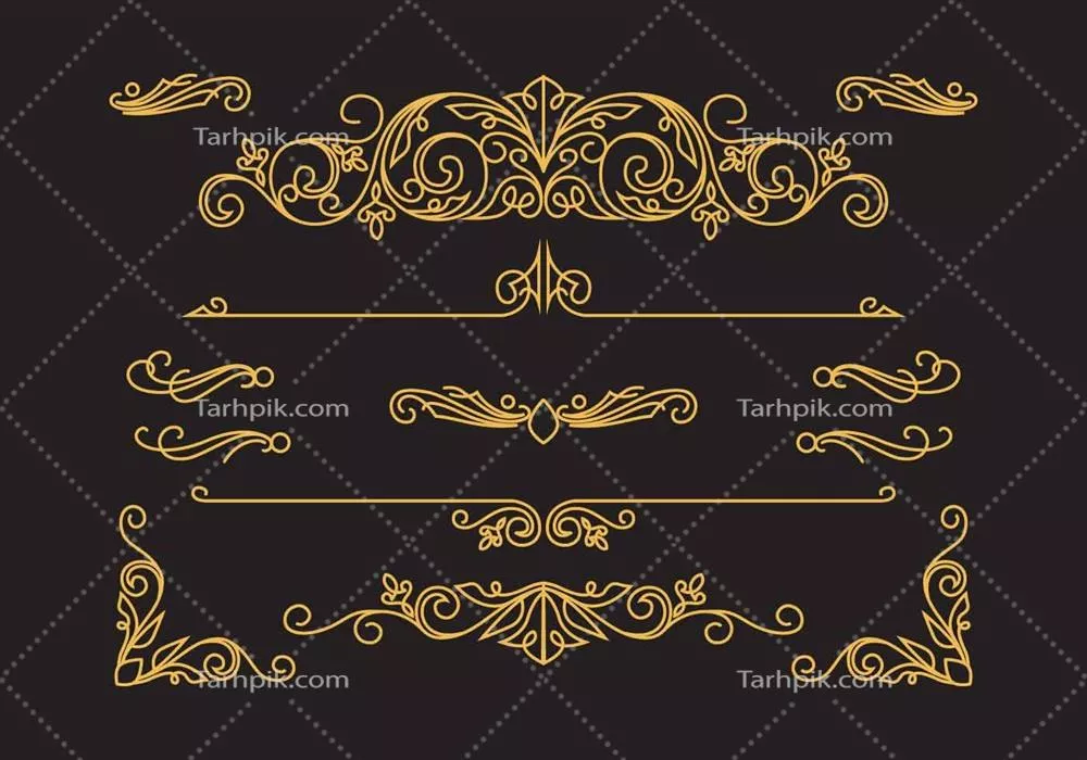 وکتور مجموعه نشانهای زینتی گلدار برای نیازهای شما