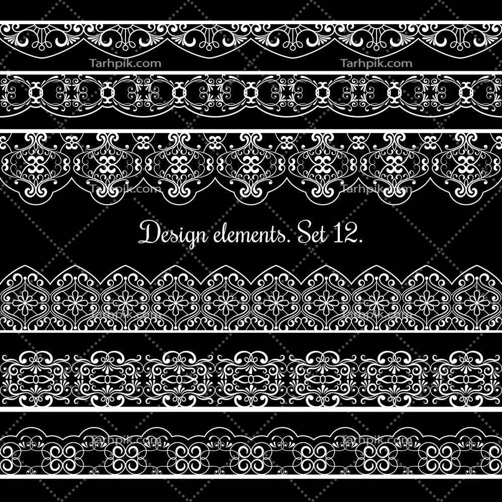مجموعه وکتور حاشیه گلدار با طراحی های متنوع و زیبا