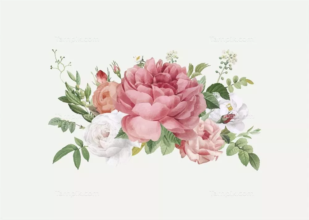 وکتور دعوتنامه عروسی با طراحی گلدار - طراحی و vector مخصوص مراسم عروسی