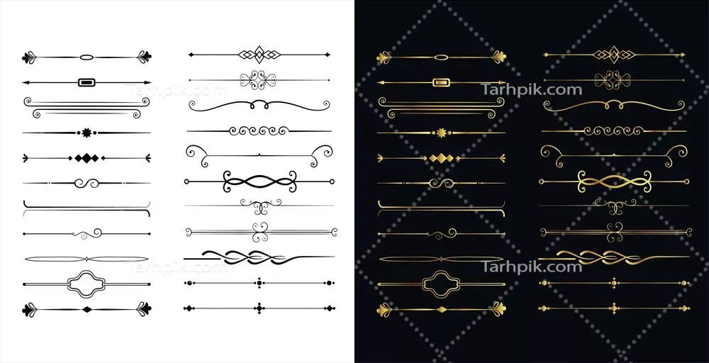 مجموعه بزرگ عناصر تزئینی تقسیمکننده گلدار و وکتورهای زیبا