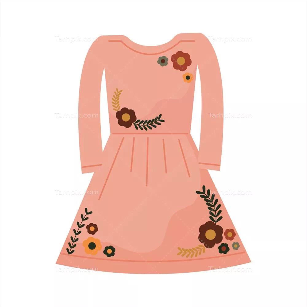 وکتور لباس گلدار با گلدوزی زیبا و شگفتانگیز برای سلیقههای خاص