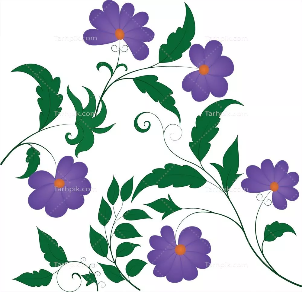 وکتور تصویرسازی گل: دسته گل با رنگ صورتی روشن و زنده