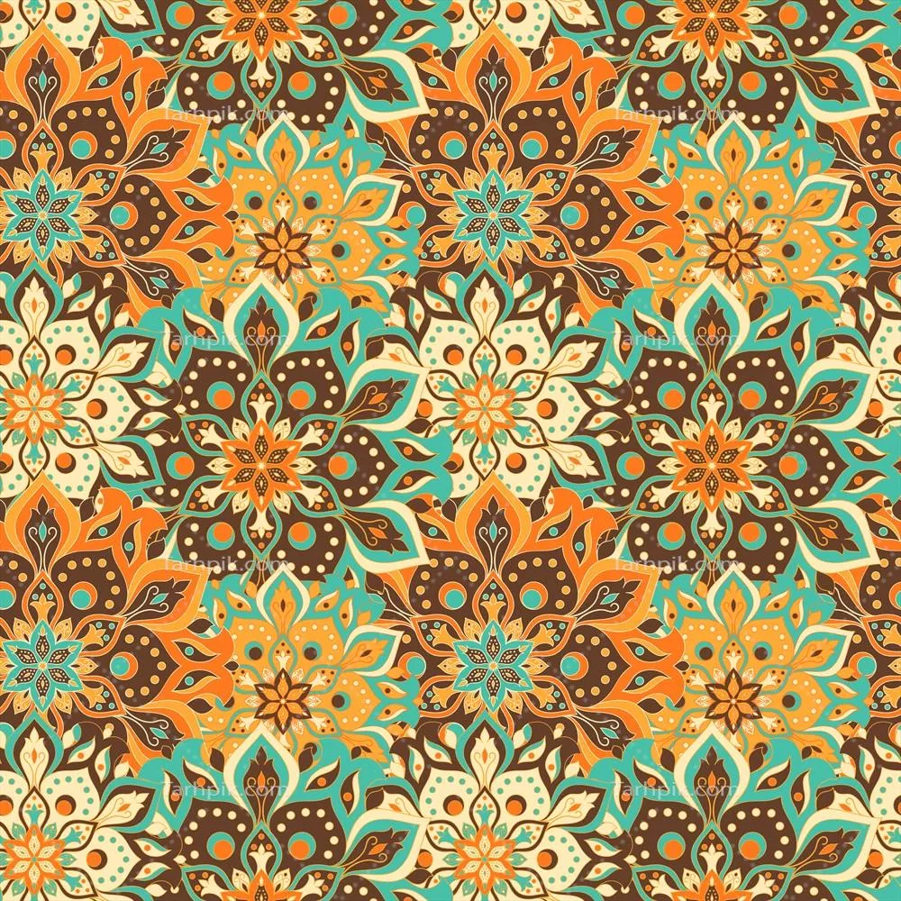 الگوی وکتور مدالای گلدار و مناسب برای پسزمینههای بدون درز