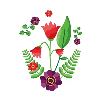 وکتور طراحی گل و برگ: المان های طبیعی و تزئینی برای باغ و گیاهان
