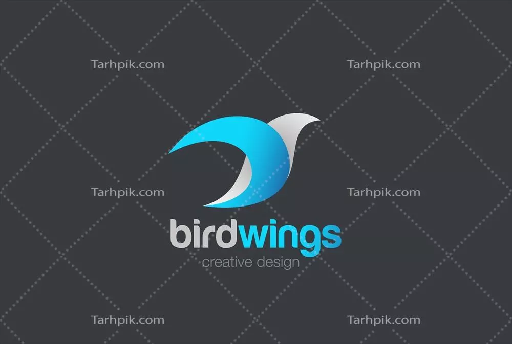 آیکن لوگوی پرنده پرنده با طراحی خطی و سبک وکتور