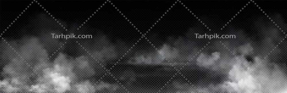 تصویری وکتوری از مه، دود و غبار سفید بر روی سطح زمین