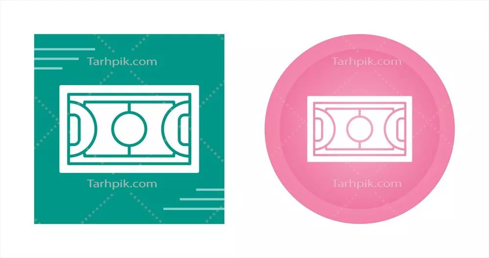 آیکون وکتور زمین فوتبال با طراحی مدرن و جذاب