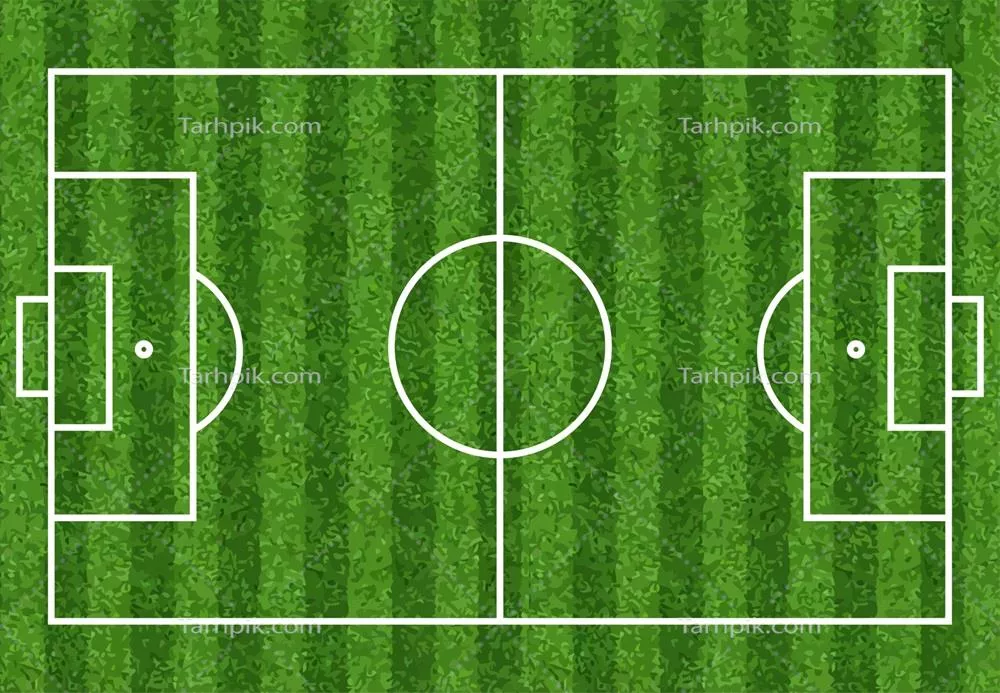 تصویر وکتوری از زمین فوتبال و تابلوی مربیگری برای تجزیه و تحلیل بازی